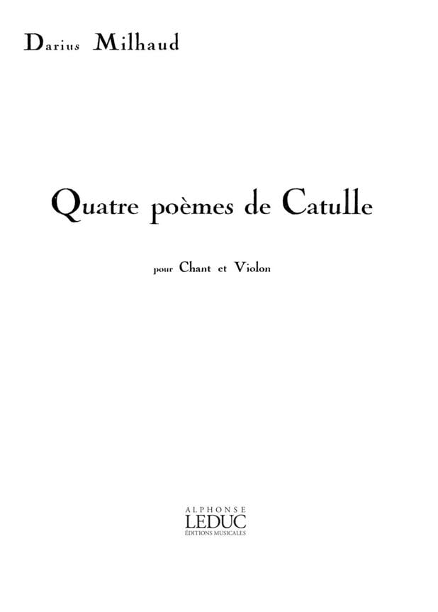 4 Poemes De Catulle